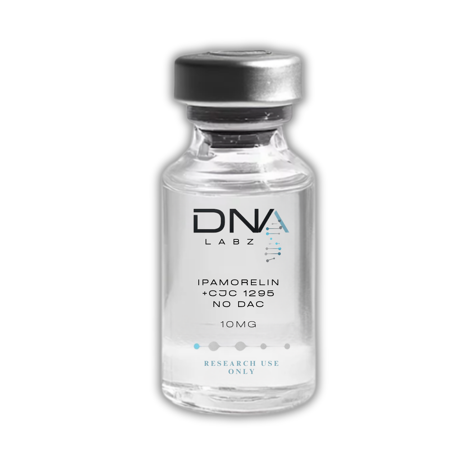 Ipamorelin + CJC-1295 No DAC 10mg laboratory vial